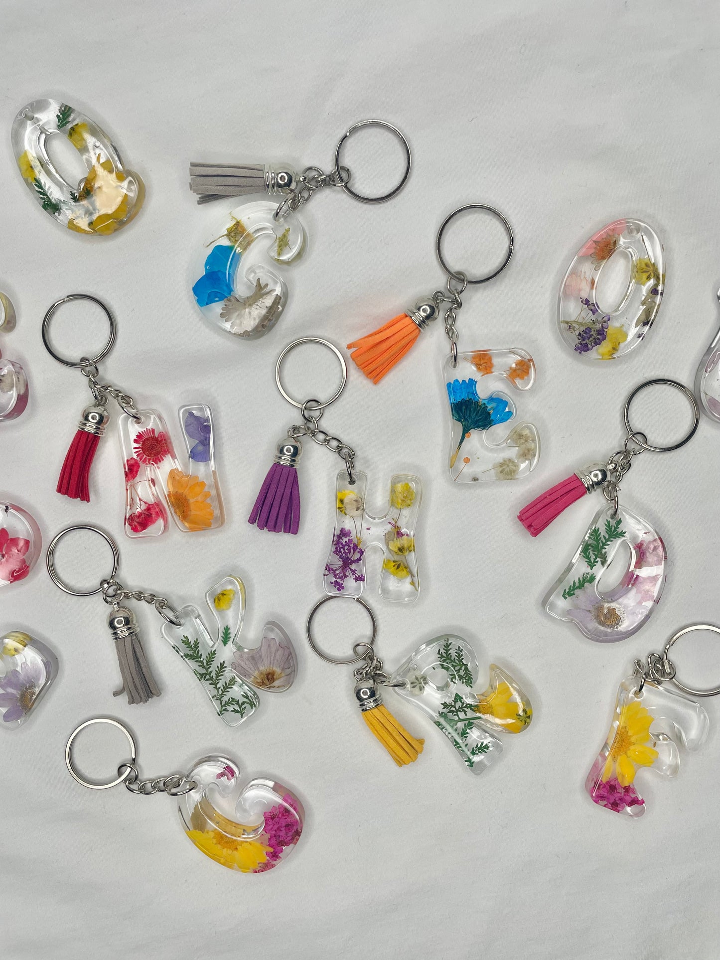 Initial Keychain with Tassel